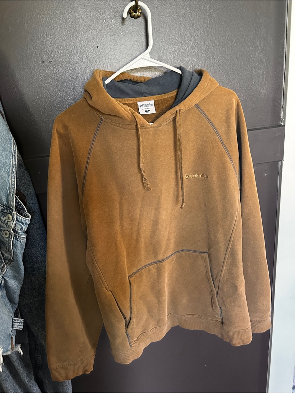 Columbia Men's Brown Fleece Hooded Pullover